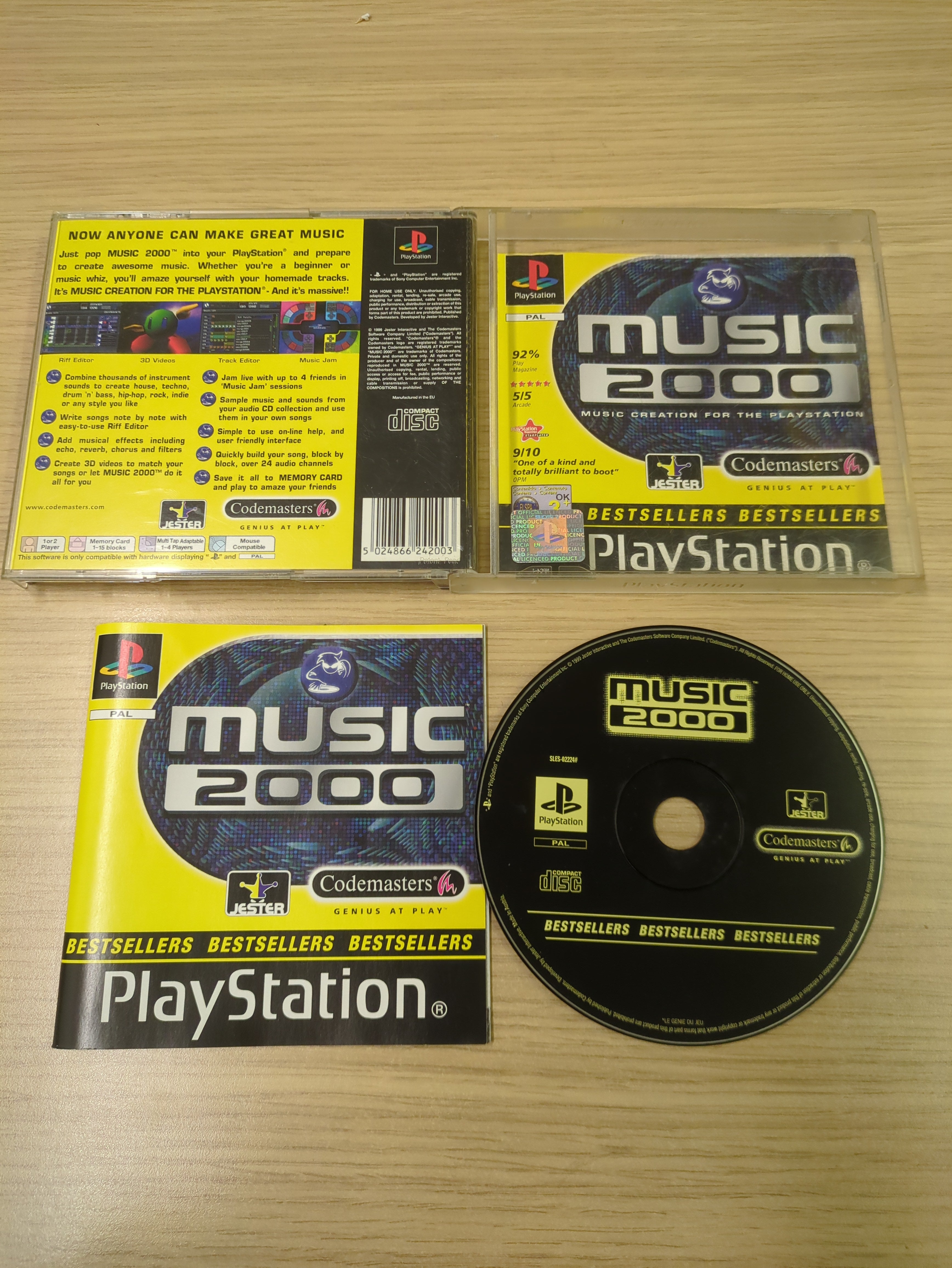 Music 2000 Bestsellers Sony PS1 game Music 2000 Bestsellers Sony PS1 game